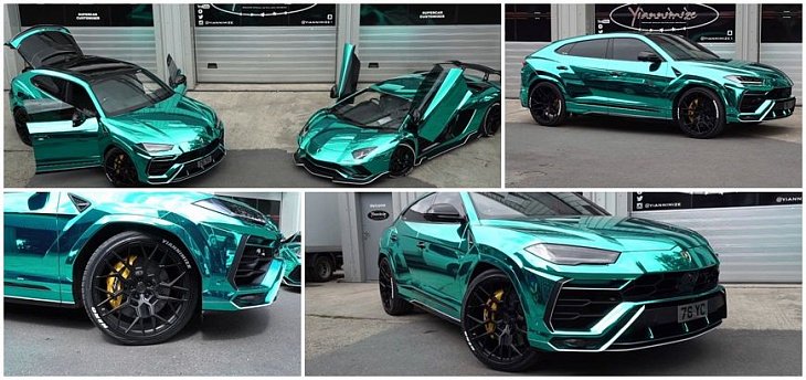 Бирюзовый хромированный Lamborghini Urus просто невероятен!