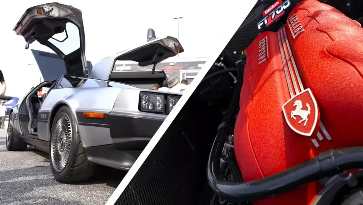 Культовый DeLorean оснастили мощным V8 от суперкара Ferrari