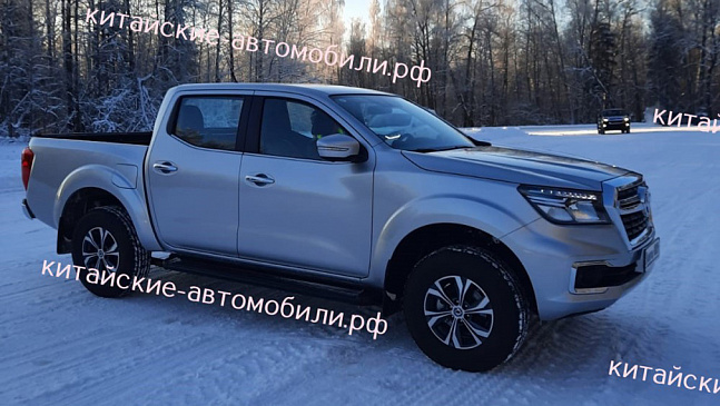 Новый пикап Dongfeng Rich заметили в России во время тестовых испытаний по снежным дорогам