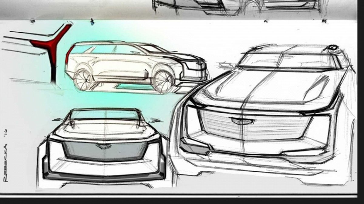 В сети появились эскизы будущего SUV Cadillac