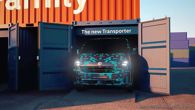 Вэн Volkswagen Transporter 2024 года показали на видеотизере под новым брендом Ford