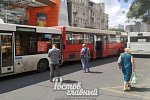 В Ростове три автобуса устроили гонку и попали в ДТП