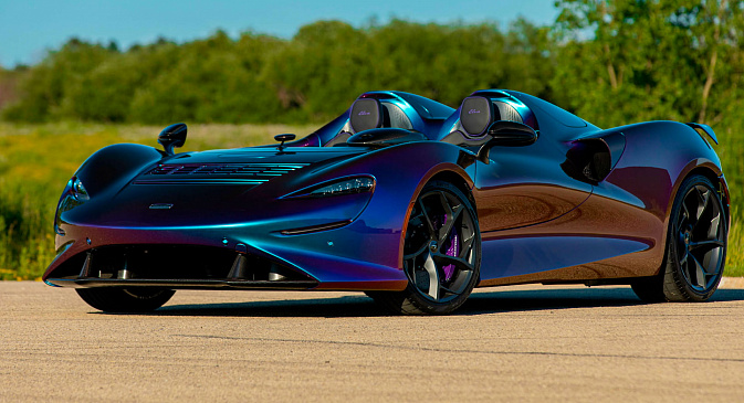 Меняющий цвет McLaren Elva может быть продан на аукционе за 162 млн рублей