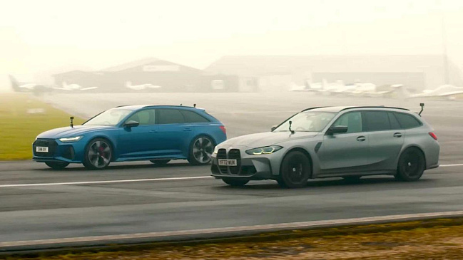 Какой из "заряженных" универсалов окажется быстрее BMW M3 Touring или Audi RS6 Avant?