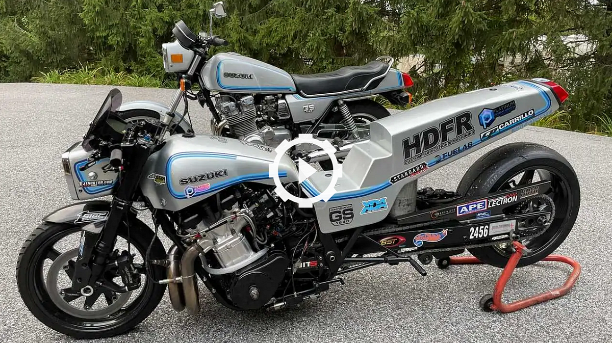 Показали безумно быстрый 600-сильный мотоцикл Suzuki GS Drag с закисью азота