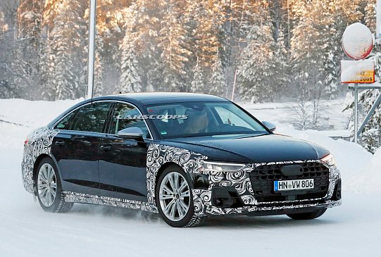 Обновленный Audi S8 замечен во время зимних испытаний