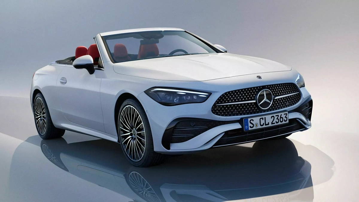 Новый Mercedes-Benz CLE Cabriolet 2024 года демонстрирует топлес-силуэт в серии фотоснимков