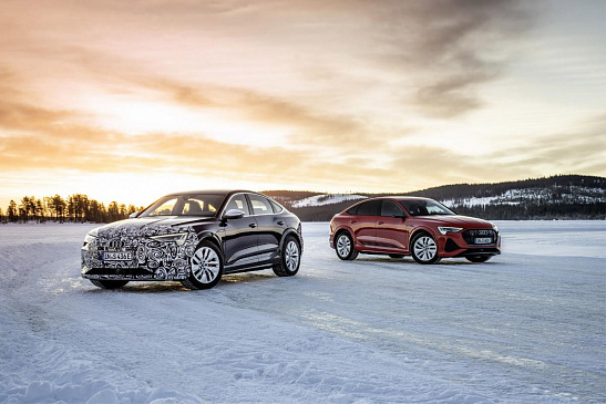 Обновлённый Audi E-tron Sportback официально сфотографировали во время зимних тестов