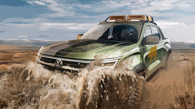 Компания Volkswagen опубликовала изображения пикапа Amarok нового поколения