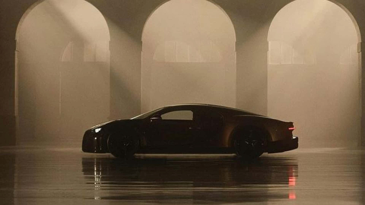Bugatti анонсировала показ Bugatti Chiron с золотой тематикой для дебюта 10 августа 2023 года