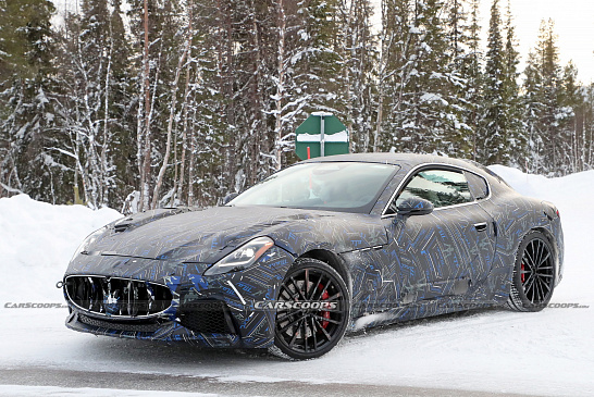 Maserati GranTurismo 2023 года демонстрирует больше своего дизайна на шпионских снимках