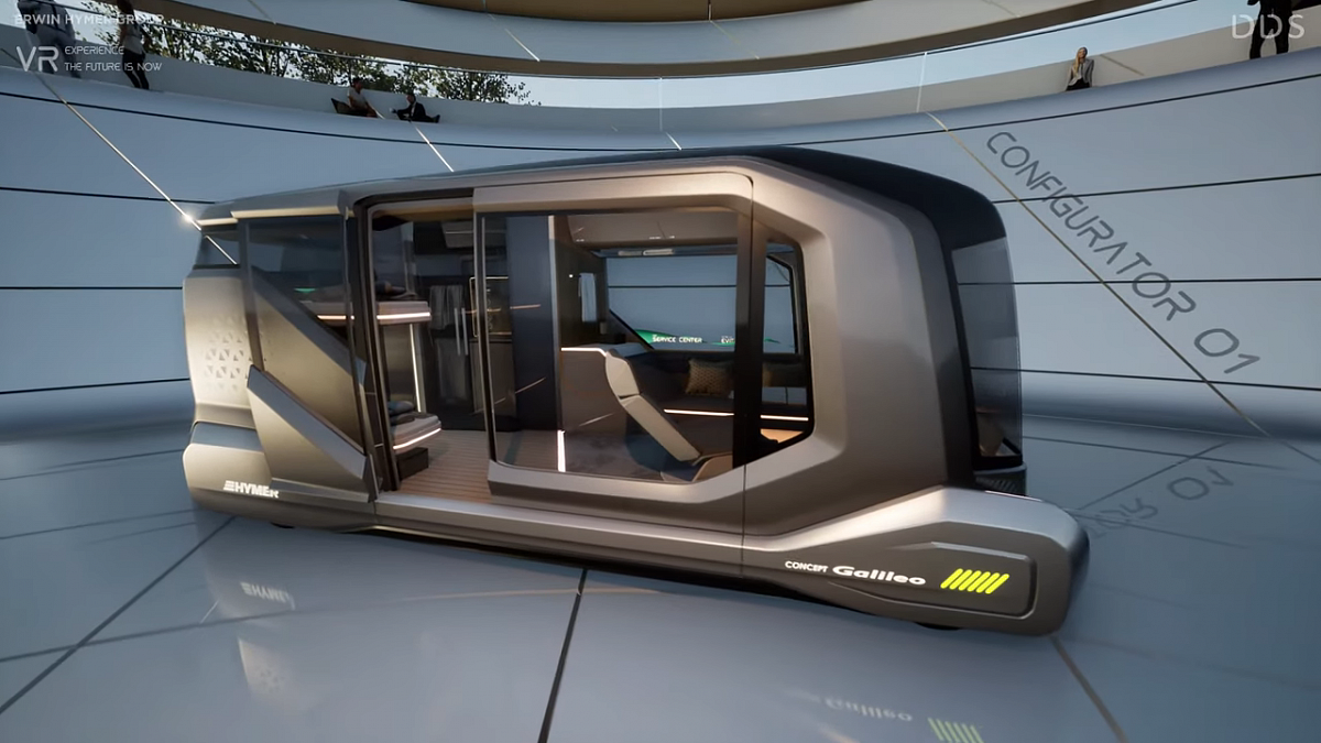 Немцы представили беспилотный дом на колесах Hymer Galileo с футуристичным дизайном