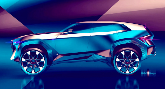 Электромобили BMW следующего поколения показали на первых официальных скетчах