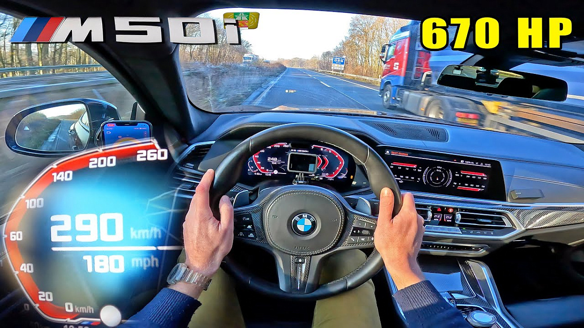 Смотрите, как 670-сильный BMW X6 едет 450 км/ч по автобану