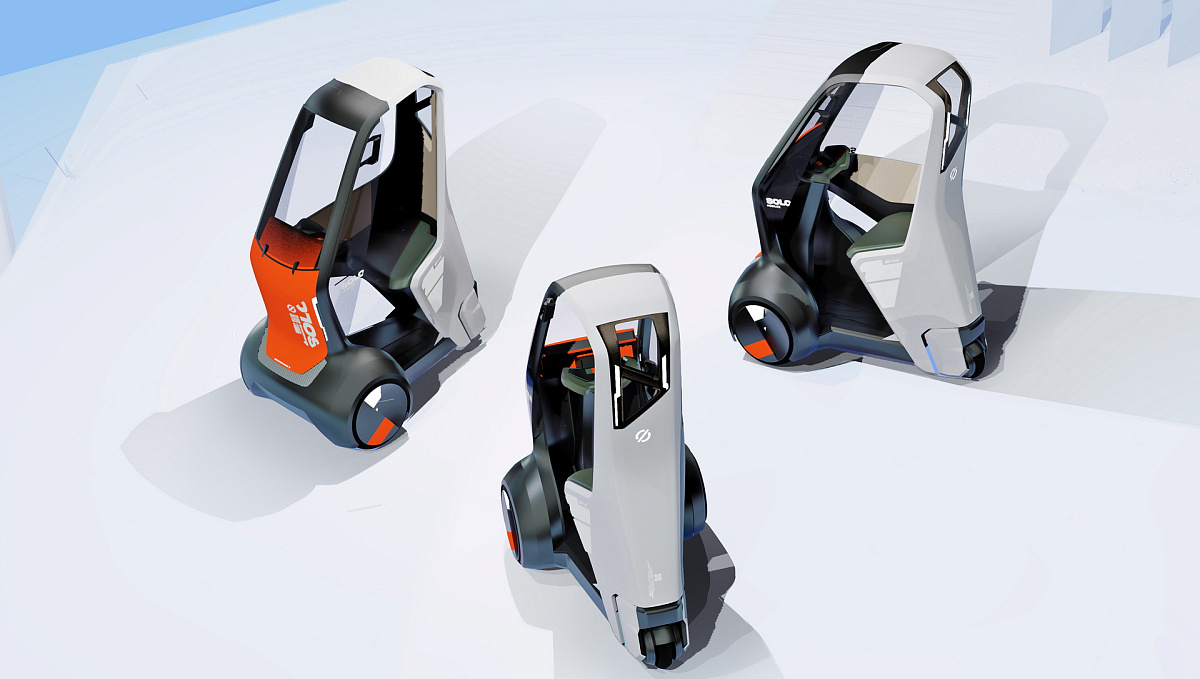 Компания RENAULT представила трехколесный одноместный электромобиль Mobilize Solo