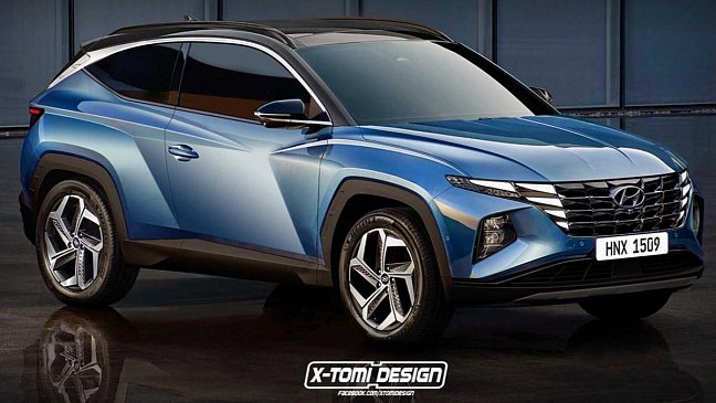 В Сети появились изображения трехрядного Hyundai Tucson 2022 