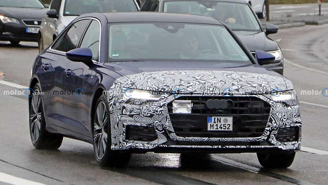 Компания Audi вывела на тесты обновленный седан Audi A6 2022 года