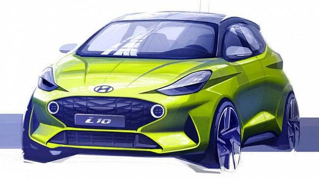 Hyundai опубликовала эскиз i10 2020 модельного года 