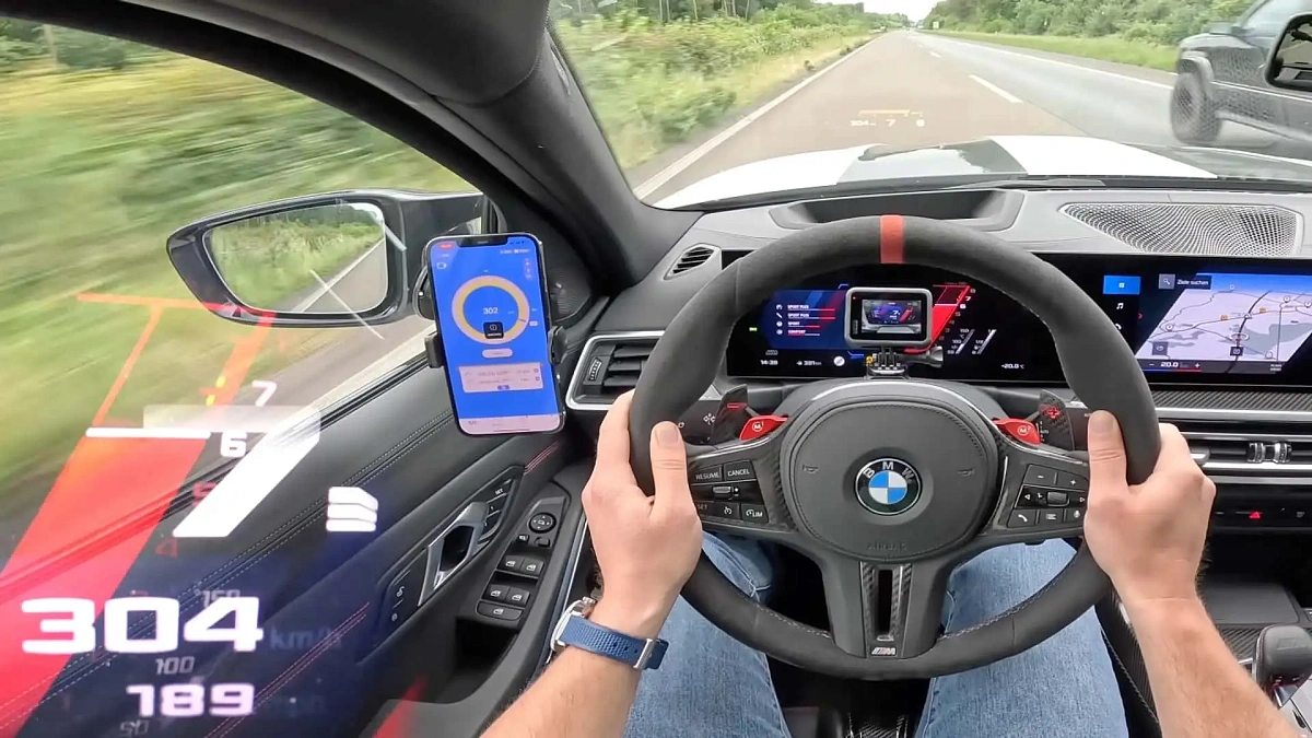 Посмотрите, как мощнейший BMW M3 CS врезался в ограничитель скорости на автобане
