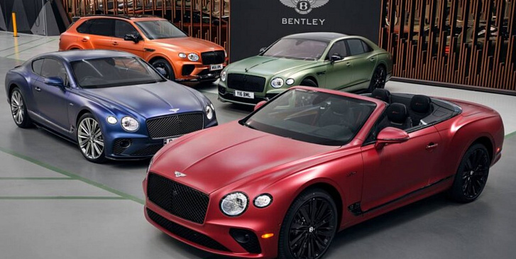 Bentley представила новые варианты матовой окраски своих автомобилей