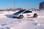 Российский Tesla Cybertruck испытали в зимних условиях