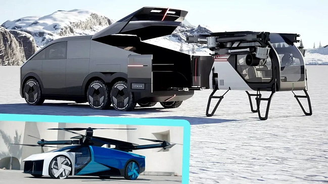 Xpeng представил летающий минивэн с опциями авианосца, суперкара и квадрокоптера