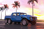 В Сети появился рендер внедорожного пикапа Lamborghini LM002 6X6 