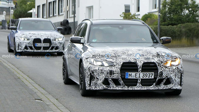 Компания BMW тестирует прототип рестайлингового седана/универсала BMW M3 